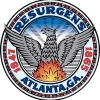 City of Atlanta seal featuring a phoenix rising from flames, symbolizing rebirth. The words "Resurgens" and "Atlanta, GA" encircle the image with dates 1847 and 1865 on each side.